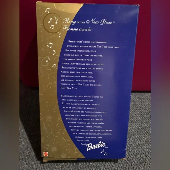 2001 RING IN THE NEW YEAR BARBIE DOLL MATTEL NIB NEW IN BOX - Picture 5 of 5